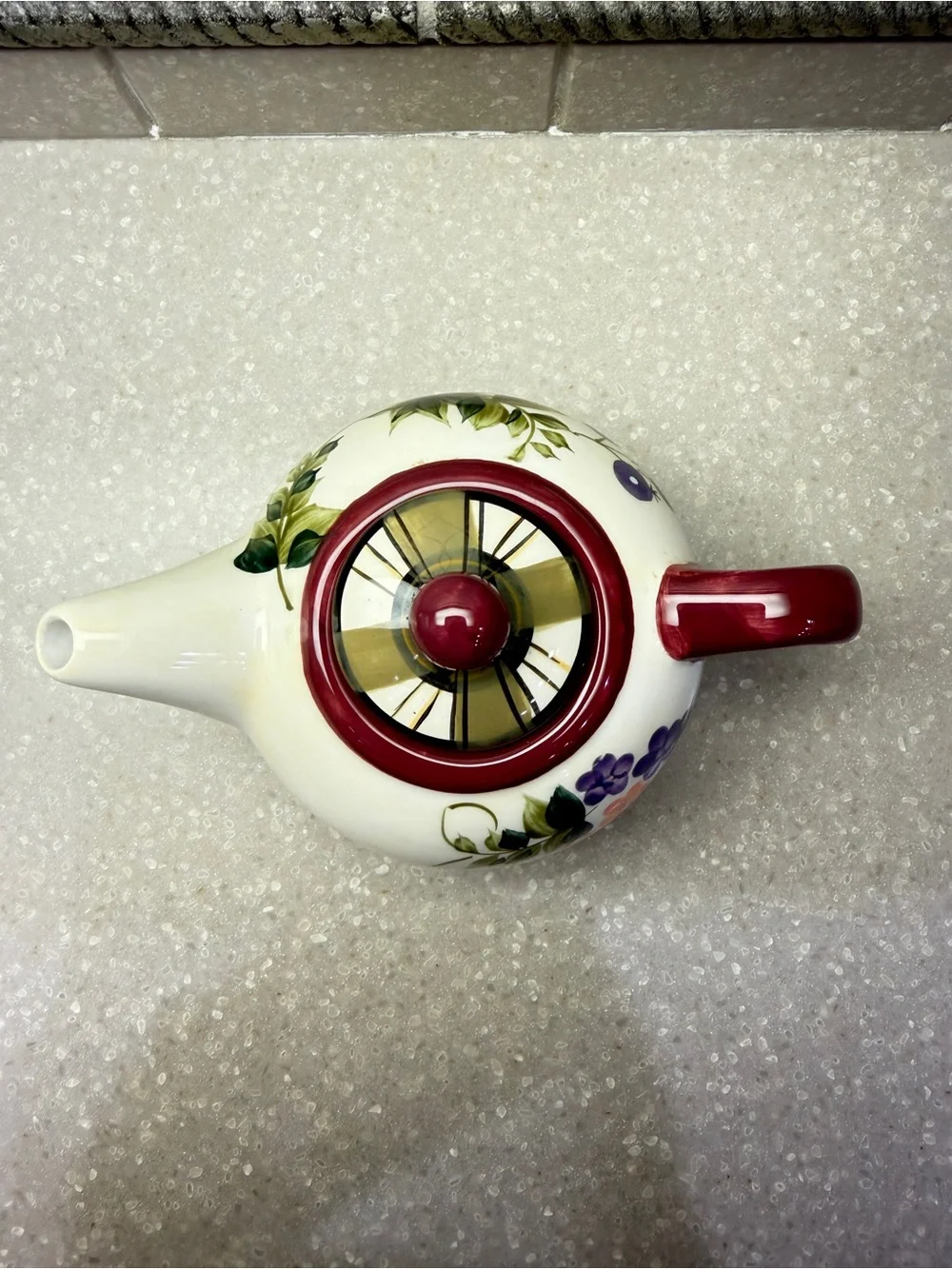 Oneida Strawberry Plaid Creamer Pot